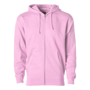 IND4000Z Independent Trading Co. Heavyweight Full-Zip Hooded Sweatshirt Light Pink