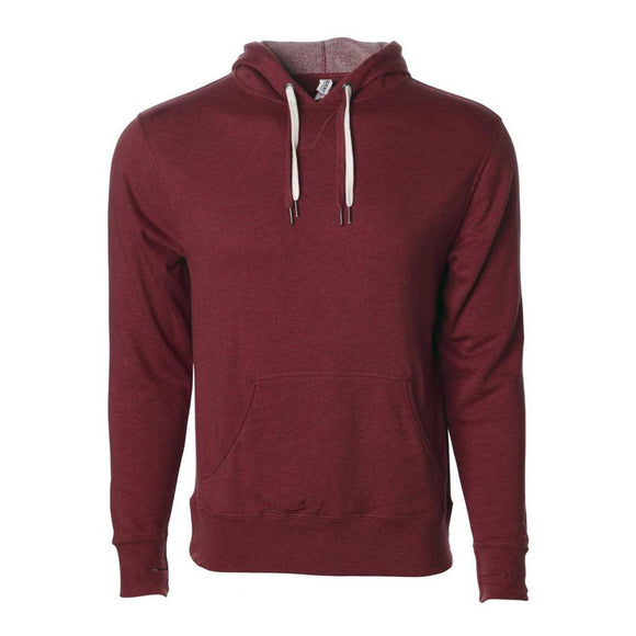 PRM90HT Independent Trading Co. Midweight French Terry Hooded Sweatshirt Burgundy Heather