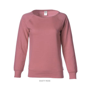 SS240 Independent Trading Co. Juniors’ Heavenly Fleece Lightweight Sweatshirt Dusty Rose