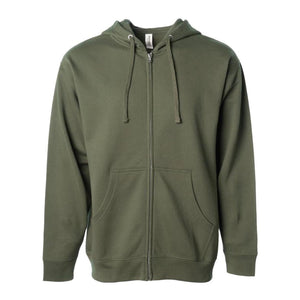 SS4500Z Independent Trading Co. Midweight Full-Zip Hooded Sweatshirt Army