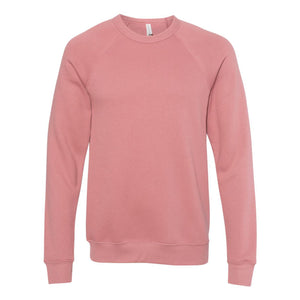 3901 BELLA + CANVAS Sponge Fleece Raglan Crewneck Sweatshirt Mauve