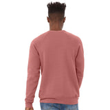 3901 BELLA + CANVAS Sponge Fleece Raglan Crewneck Sweatshirt Mauve