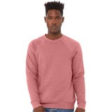 3901 BELLA + CANVAS Sponge Fleece Raglan Crewneck Sweatshirt Mauve