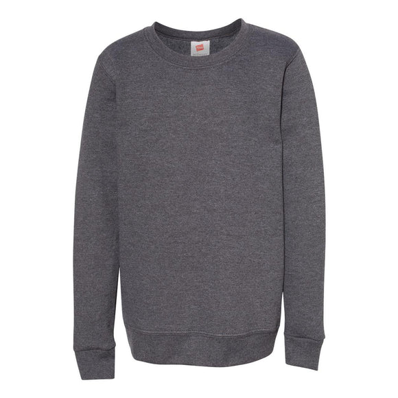 P360 Hanes Ecosmart® Youth Crewneck Sweatshirt Charcoal Heather