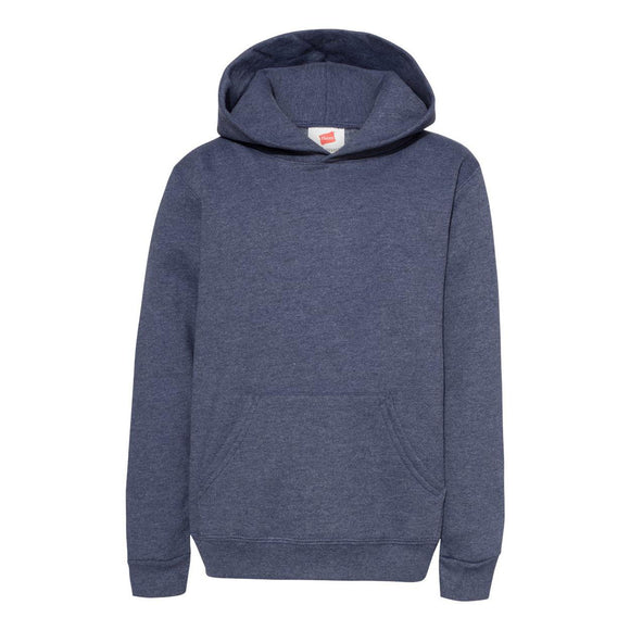 P473 Hanes Ecosmart® Youth Hooded Sweatshirt Heather Navy