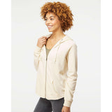 PRM2500Z Independent Trading Co. Women's California Wave Wash Full-Zip Hooded Sweatshirt Bone