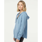 PRM2500Z Independent Trading Co. Women's California Wave Wash Full-Zip Hooded Sweatshirt Misty Blue