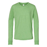 3501Y BELLA + CANVAS Youth Jersey Long Sleeve Tee Green Triblend