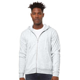 3739 BELLA + CANVAS Sponge Fleece Full-Zip Hoodie Ash