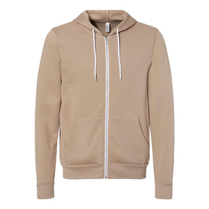 3739 BELLA + CANVAS Sponge Fleece Full-Zip Hoodie Tan