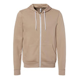 3739 BELLA + CANVAS Sponge Fleece Full-Zip Hoodie Tan