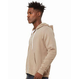 3739 BELLA + CANVAS Sponge Fleece Full-Zip Hoodie Tan