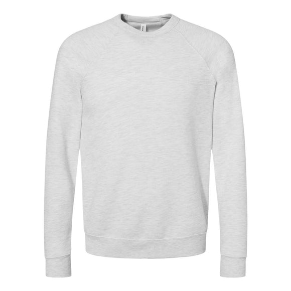 3901 BELLA + CANVAS Sponge Fleece Raglan Crewneck Sweatshirt Ash