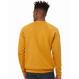 3901 BELLA + CANVAS Sponge Fleece Raglan Crewneck Sweatshirt Heather Mustard