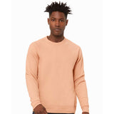 3901 BELLA + CANVAS Sponge Fleece Raglan Crewneck Sweatshirt Peach