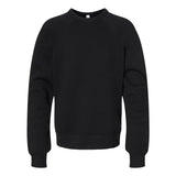 3901Y BELLA + CANVAS Youth Sponge Fleece Crewneck Sweatshirt Black