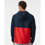 EXP54LWP Independent Trading Co. Lightweight Quarter-Zip Windbreaker Pullover Jacket Classic Navy/ Red