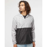 EXP54LWP Independent Trading Co. Lightweight Quarter-Zip Windbreaker Pullover Jacket Smoke/ Graphite