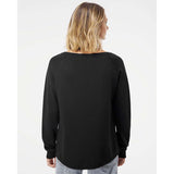 PRM2000 Independent Trading Co. Women's California Wave Wash Crewneck Sweatshirt Black