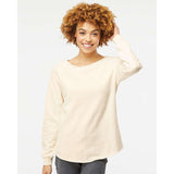 PRM2000 Independent Trading Co. Women's California Wave Wash Crewneck Sweatshirt Bone