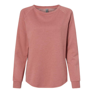 PRM2000 Independent Trading Co. Women's California Wave Wash Crewneck Sweatshirt Dusty Rose