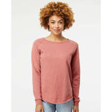 PRM2000 Independent Trading Co. Women's California Wave Wash Crewneck Sweatshirt Dusty Rose