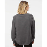 PRM2000 Independent Trading Co. Women's California Wave Wash Crewneck Sweatshirt Shadow