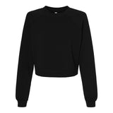 7505 BELLA + CANVAS Women's Raglan Pullover Fleece Black