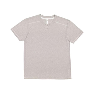 6992 LAT Harborside Mélange Jersey Henley Grey Melange