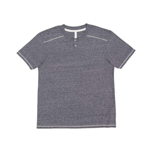 6992 LAT Harborside Mélange Jersey Henley Navy Melange