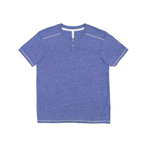 6992 LAT Harborside Mélange Jersey Henley Royal Melange