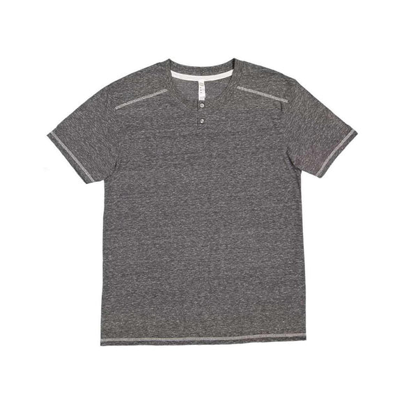 6992 LAT Harborside Mélange Jersey Henley Smoke Melange