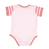 4400 Rabbit Skins Infant Baby Rib Bodysuit Ballerina/ Mauvelous/ Ballerina & Mauvelous Stripe