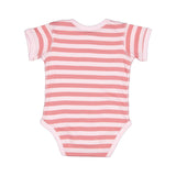 4400 Rabbit Skins Infant Baby Rib Bodysuit Ballerina/ Mauvelous Stripe