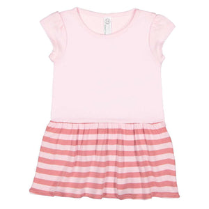 5320 Rabbit Skins Infant Baby Rib Dress Ballerina/ Ballerina-Mauvelous Stripe