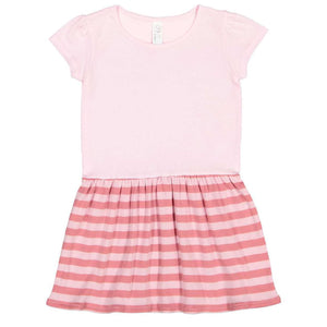 5323 Rabbit Skins Toddler Baby Rib Dress Ballerina/ Ballerina-Mauvelous Stripe