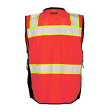 S5002-5003 Kishigo Premium Black Series® Surveyors Vest Fluorescent Red (S5702)