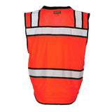 S5004-5005 Kishigo High Performance Surveyors Vest Fluorescent Red (S5704)