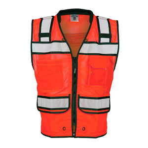 S5004-5005 Kishigo High Performance Surveyors Vest Fluorescent Red (S5704)