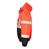 JS130-132 Kishigo Ripstop Bomber Jacket Fluorescent Red