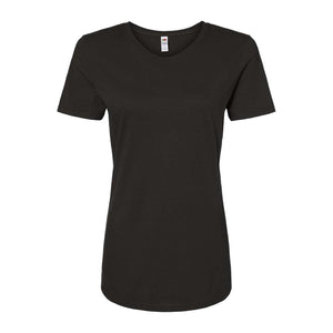 IC47WR Fruit of the Loom Women's Iconic T-Shirt Black Ink Heather