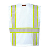 B100-111 Kishigo EV Series® Enhanced Visibility Multi-Pocket Mesh Vest White - B105