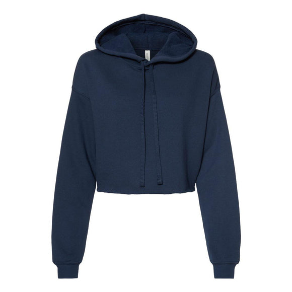 7502 BELLA + CANVAS Women's Crop Fleece Hoodie Navy