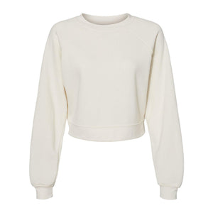 7505 BELLA + CANVAS Women's Raglan Pullover Fleece Vintage White