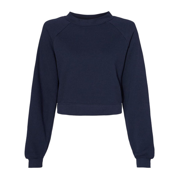 7505 BELLA + CANVAS Women's Raglan Pullover Fleece Navy