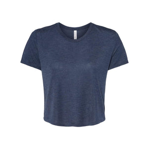 8882 BELLA + CANVAS Women’s Flowy Crop Tee Heather Navy