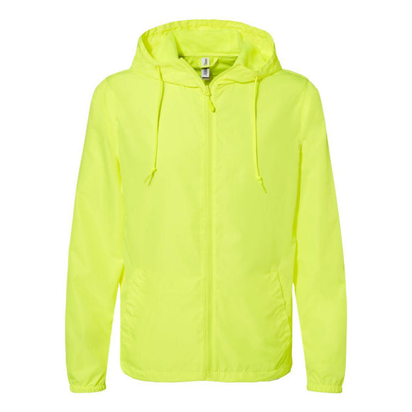 EXP54LWZ Independent Trading Co. Lightweight Windbreaker Full-Zip Jacket Safety Yellow