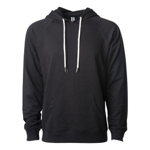 SS1000 Independent Trading Co. Icon Lightweight Loopback Terry Hooded Sweatshirt Black