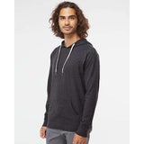 SS1000 Independent Trading Co. Icon Lightweight Loopback Terry Hooded Sweatshirt Charcoal Heather