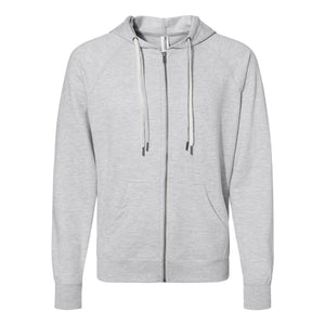 SS1000Z Independent Trading Co. Icon Lightweight Loopback Terry Full-Zip Hooded Sweatshirt Athletic Heather